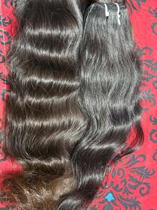 Paquete de cabello intacto con cutícula virgen de Vietnam sin procesar, vendedores a granel, doble trama dibujada, extensiones de cabello humano de templo indio crudo - Product Image 2