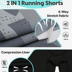 กางเกงขาสั้นผู้ชายแบบใหม่ กางเกงออกกำลังกาย กางเกงวิ่ง กางเกงลำลองทรงคลาสสิก มีเชือกผูกเอว กางเกงขาสั้นฤดูร้อนสำหรับขาย - Product Image 4