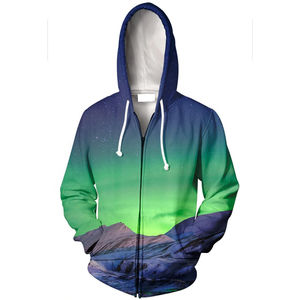 เสื้อฮู้ดแขนยาวผ้าโพลีเอสเตอร์พิมพ์ซับลิเมชันแห้งเร็วกำหนดได้เองแฟชั่น100% - Product Image 1