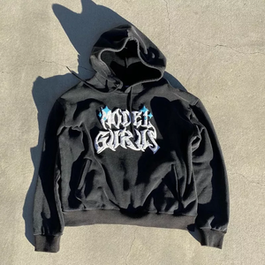 Nouveau survêtement imprimé bouffant de Offre Spéciale à la mode pour hommes matériel de coton fait de vêtements de rue d'hommes survêtement délavé - Product Image 4