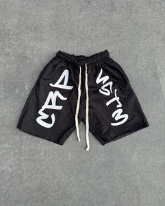 Bermudas abullonado con estampado de algodón 100% de alta calidad, pantalones cortos transpirables y antiarrugas de secado rápido, pantalones cortos de estilo callejero para hombres - Product Image 6