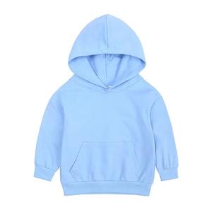 Ropa de calle 100% algodón invierno niños cálido Color sólido bebé algodón polar niños pulóver sudaderas térmicas - Product Image 3