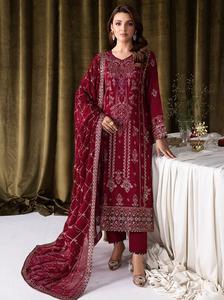 ชุดสلوار คามีซ ผู้หญิง คุณภาพสูง รุ่น RAMSHA สำหรับฤดูหนาว ผลิตจากผ้าไหมลินิน 100% พิมพ์ลายดิจิทัล รุ่น Ramsha AA-101 อินเดีย ปากีสถาน - Product Image 5