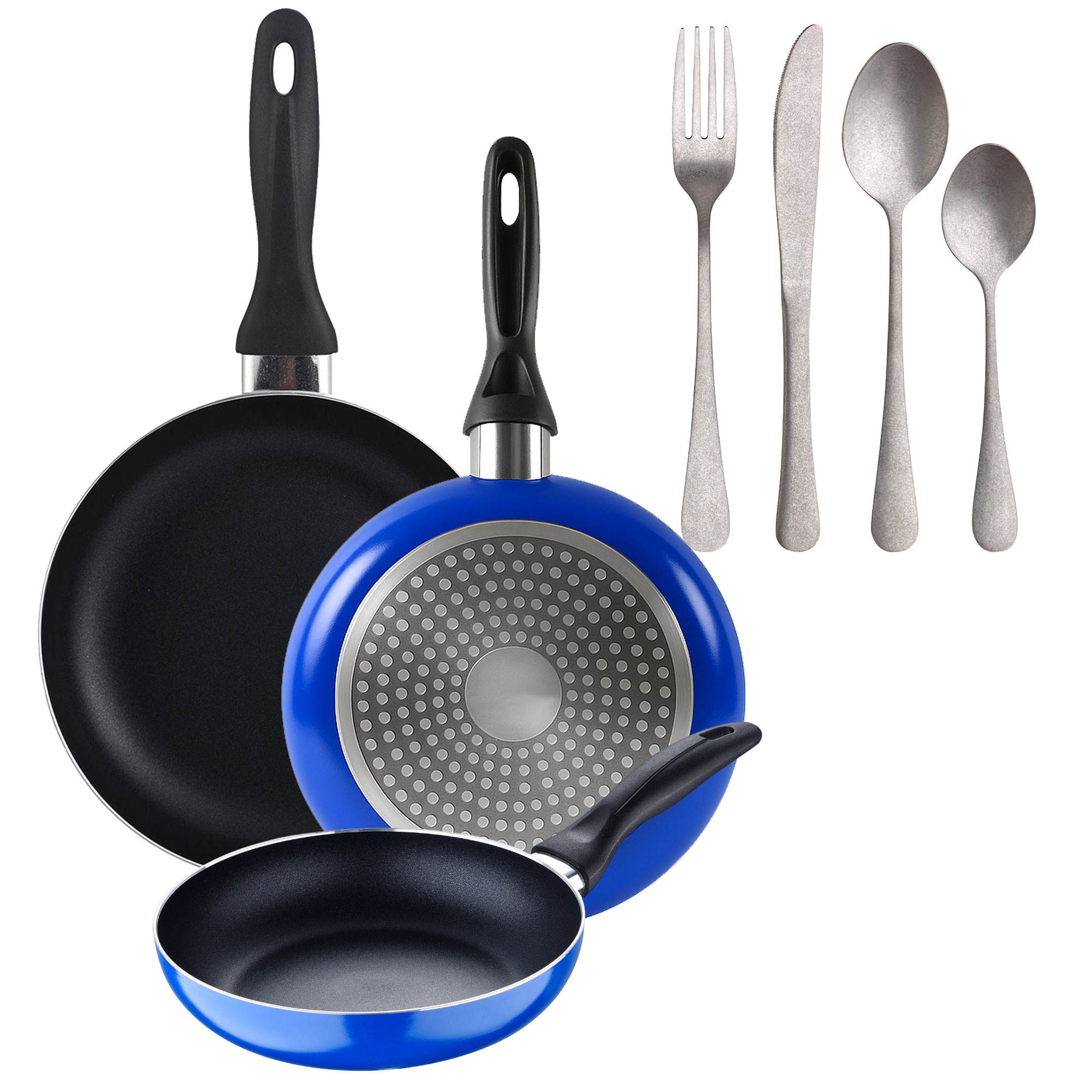 สีน้ำเงินและสีดำ