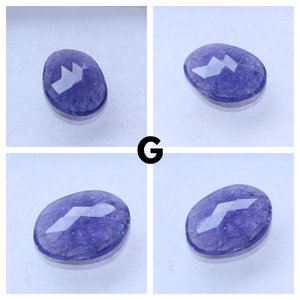 พลอยอัญมณี Tanzanite ตัดเป็นชิ้นหลวมตัดเป็นรูปดอกกุหลาบพลอยเทียมแบบหลวมรูปทรงแทนซาไนต์แบบแบนด้านหลังแบบหลวม - Product Image 2