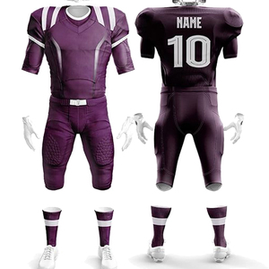 Uniforme de fútbol americano Reversible elástico duradero de alta calidad para hombres 100% poliéster absorbente de humedad corto impreso - Product Image 6
