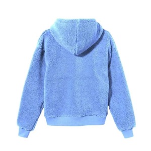 High Quality Custom <b>Men</b> Hoodie Polar <b>Fleece</b> Thick <b>Sherpa</b> Pullover With Straps Pocket OEM ODM - Product Image 2
