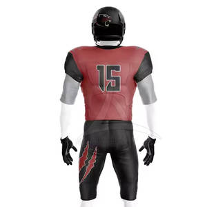 Uniforme de football américain de sublimation de haute qualité tissu évacuant l'humidité pour l'uniforme de football à long jeu - Product Image 5