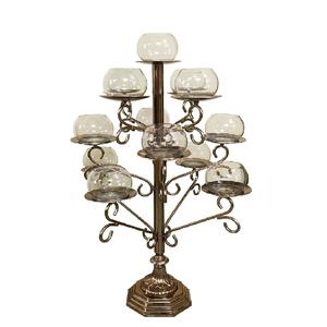 Standard Design Metal and Glass 5 Arms <b>Candelabra</b> in <b>Gold</b> Color Prime Quality Wedding Decorative Handmade <b>Candelabra</b> - Product Image 1