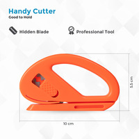 Coupe-film PPF Clayton Car Care modèle CL-221, 5,5 cm x 10 cm, orange, outil de découpe de précision pour films teintés pour vitres, films vinyle, professionnel
