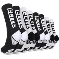Chaussettes de sport mi-mollet rembourrées pour hommes, idéales pour le basketball et l'entraînement, en coton de qualité, antidérapantes, vente en gros