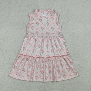 Vestido floral rosa para niñas, ropa de bebé para días festivos, vestidos de niña, vestidos de flores para niñas - Product Image 1