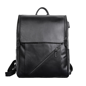 Unisex Vintage Cowhide Leather <b>Backpack</b> Customized Logo Premium Laptop Travel Bag Factory Shooting - Product Image 1