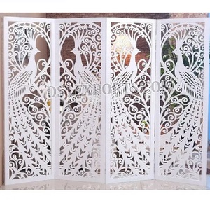 Derniers panneaux de mariage découpés au laser de style paon personnalisés cadres en métal faciles à assembler utilisés pour la décoration d'événements de mariage USA - Product Image 1