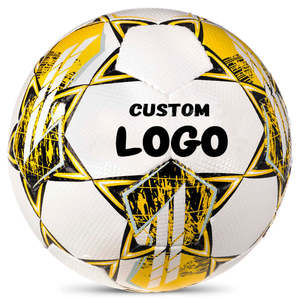 Balones de fútbol de tacto suave hechos con diseño personalizado Máquina de alta retención de aire Cosido Pelota de partido deportivo de fútbol de rebote bajo - Product Image 2