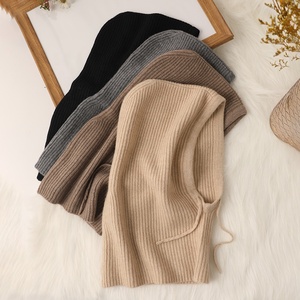 Pasamontañas de Punto a Rayas de Moda para Mujer, Gorro con Capucha Cálido y Elegante para Invierno, Pasamontañas 100% Cachemira para Invierno - Product Image 2
