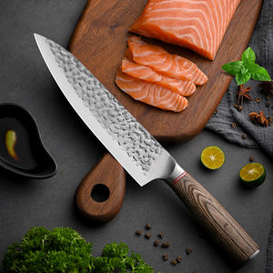 Cuchillo de Cocina Ambidiestro Hecho a Mano de Acero de Damasco Estilo Japonés, Servicio OEM ODM de Calidad Premium Personalizado al por Mayor - Product Image 1