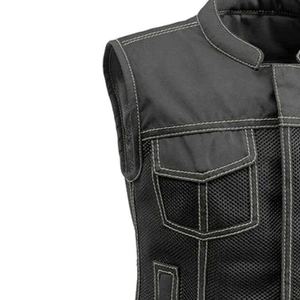 Veste de moto en cuir véritable Maillot de course Mode pour hommes Veste d'hiver sans manches en cuir de vachette de haute qualité Style logo personnalisé - Product Image 3