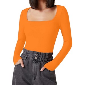 Camiseta holgada de algodón de verano para mujer con logotipo personalizado OEM al por mayor, camiseta informal básica de manga corta de color puro con Jersey superior - Product Image 3