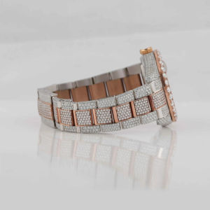 Reloj de Lujo para Hombre con Diamantes Moissanite en Oro Blanco, Estilo Hip Hop Original, VVS, con Certificado de Autenticidad, Moderno y Elegante - Product Image 4