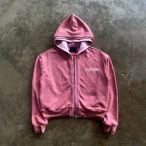 Sudadera con capucha con estampado de soplo de alta calidad logotipo personalizado 500G 100% algodón de lana de peso pesado en blanco sudaderas con capucha de talla grande para hombre - Product Image 3