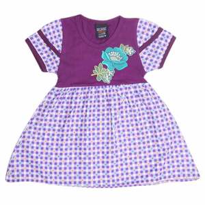 Robe fantaisie à manches courtes pour filles - Violet - Product Image 1