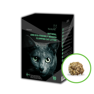 Litière agglomérante pour chat en fibre de bois nordique 10l - Product Image 3