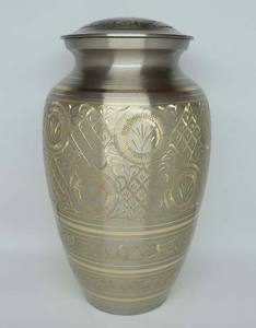 Urne funéraire florale émeraude pour cendres humaines | Urne arbre de vie | Grande urne faite à la main pour cendres d'animaux de compagnie - Product Image 4