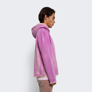 High Quality Custom logo Men's Heavyweight Hoodie Acid <b>Wash</b> <b>Tech</b> Fleece Hoodie Sweatshirts Ripped Hoodie for Men and Women - Product Image 4