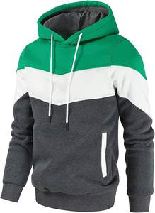 Sweat à capuche en polaire pour homme, poids lourd, position du logo personnalisé sur le devant, 100% coton, coupe classique, coupe-vent, respirant, OEM - Product Image 5