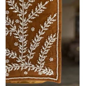 Automne hiver à la mode matelassé Satin court perlé veste mince respirant hauts robes scintillant étincelle formel respirant - Product Image 3