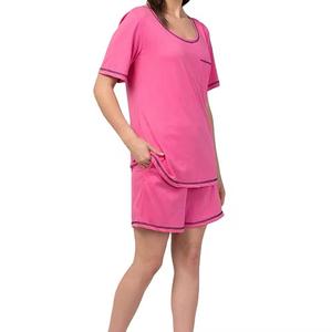 เสื้อยืดและชุดสั้นสำหรับผู้หญิงทรงหลวมลำลองแฟชั่นฤดูร้อนมาใหม่ชุด2ชิ้นสำหรับผู้หญิง - Product Image 2