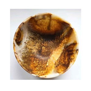 Frutero de resina pulido brillante hecho a mano superficie elegante aspecto elegante ideal para aperitivos de mesa de comedor o exhibición de sala de estar - Product Image 4