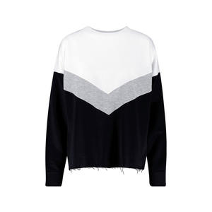 Sweatshirts à blocs de couleur pour filles Prix bas Tendance avec impression de logo personnalisée Sweatshirts tendance pour filles - Product Image 4