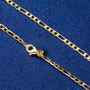 Venta caliente 925 Plata 14K chapado en oro 3mm Figaro cadena Premium Hip Hop joyería collares para hombres calidad Premium Moissanite - Product Image 3