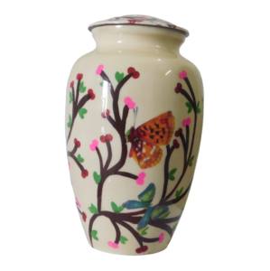 Urnas de cremación de aluminio para adultos clásicas superiores Urnas funerarias de metal de estilo moderno con hermosa pegatina terminada para cenizas humanas - Product Image 1