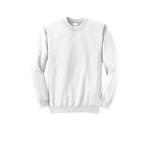 Pull-over décontracté à col en O pour hommes, couleur unie, sweat-shirt à capuche en polaire avec logo imprimé personnalisé, sweat-shirt d'hiver brodé en blanc - Product Image 2