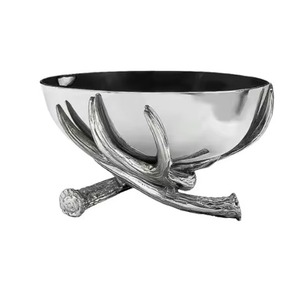 Designer Silver Round Bowl With Glossy Finished Perfect For Stylish Dining Table Decoration And Modern Home Interiors - Product Image 6
