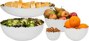 Ensaladera de alta tendencia con bordes ásperos al precio más barato y nominal Platos de aluminio para servir más duraderos a la venta - Product Image 4