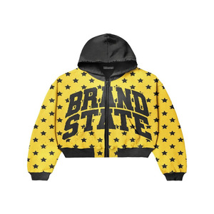 Vente en gros personnalisé 100% coton de luxe pull sans ficelle Boxy poids lourd thermique surdimensionné lettre recadrée brodé printemps - Product Image 4