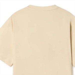 Camiseta de corte cuadrado de gran tamaño para hombre, ropa de calle personalizada, algodón peinado, blanco, Cuello pequeño, hombros caídos, camiseta personalizada - Product Image 4