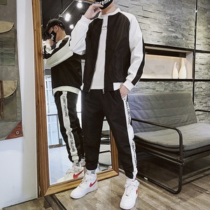 Sudadera deportiva para hombre, chándal informal con cremallera, ropa de entrenamiento, conjuntos de trajes para correr de dos piezas, novedad - Product Image 5