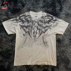 เสื้อยืดฮิปฮอปผู้ชายทรงโอเวอร์ไซส์ สไตล์ฮาราจูกุ ผ้าฝ้าย 100% เนื้อหนา ระบายอากาศดี คอกลม แขนสั้น สตรีทแวร์ ปรับแต่งได้ - Product Image 5