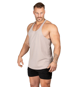 Vente directe d'usine 100% coton hommes gilets de sport entraînement débardeurs tendance sans manches débardeurs motif imprimé tricoté tissage - Product Image 3