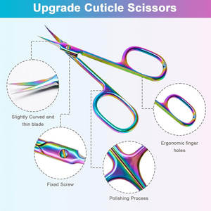 Tijeras para Cutículas de Belleza 2026, Extra Finas, Curvas, de Acero Inoxidable, Hoja Afilada, Duraderas, para Diestros, Portátiles, Multiusos - Product Image 2