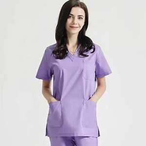 Conjunto de uniforme médico de talla grande, uniforme de seguridad hospitalaria personalizado de una pieza, conjunto de mono de enfermería - Product Image 1