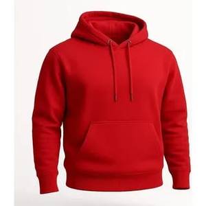 Sweat-shirt à capuche pour homme en coton biologique écologique, durable et minimaliste, uni, avec poche et cordon de serrage, vente en gros - Product Image 2