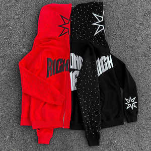 เสื้อฮู้ดแฟชั่นสตรีทแวร์ผ้าเฟรนช์เทอร์รี่พิมพ์ลายโลโก้พัฟ3D หรูหราออกแบบได้ตามต้องการ - Product Image 1