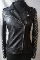 Chaquetas de Cuero Estilo Punk Rockero con Tachuelas y Acolchado Transpirable, Hechas a Medida para la Temporada de Invierno, Nueva Colección al por Mayor