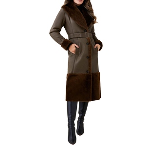 เสื้อโค้ทขนสัตว์หรูหราหรูหราสำหรับผู้หญิงพร้อมซับในนุ่มอบอุ่นเหมาะสำหรับแฟชั่นฤดูหนาวและในโอกาสที่ทันสมัยในการรักษาความสบายและความสง่างาม - Product Image 4